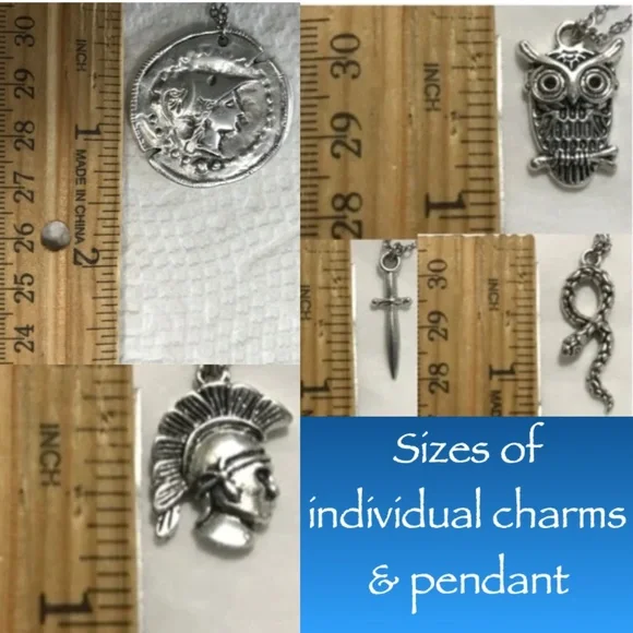 Athena Minerva Greek Roman Goddess Wisdom & War Handmade Necklace, Lapis Lazuli - Picture 13 of 15